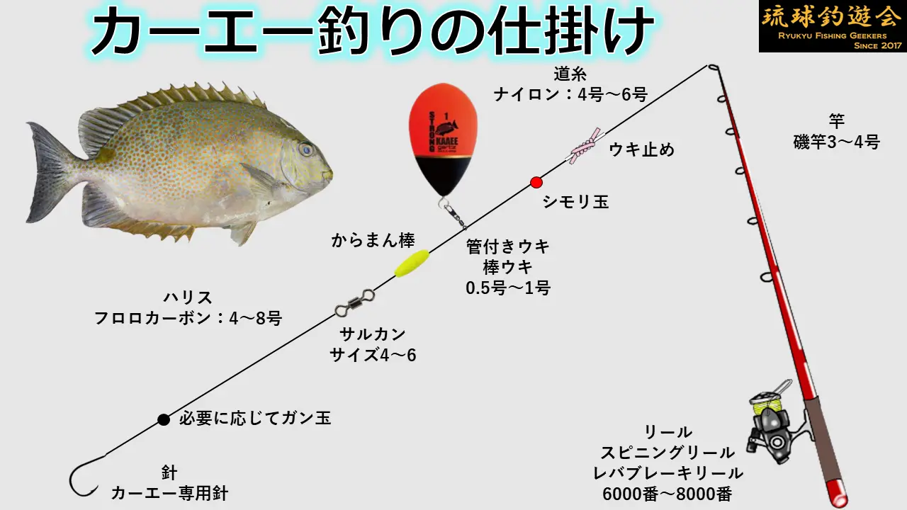 沖縄で人気の魚 カーエーの釣り方や仕掛けについて解説！